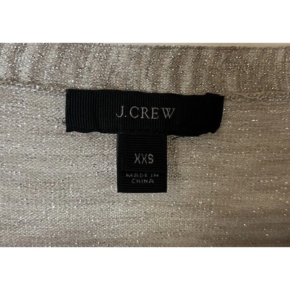 COPY - J Crew Gold Metallic V Neck Semi Sheer Button Down Cardigan Size XXS